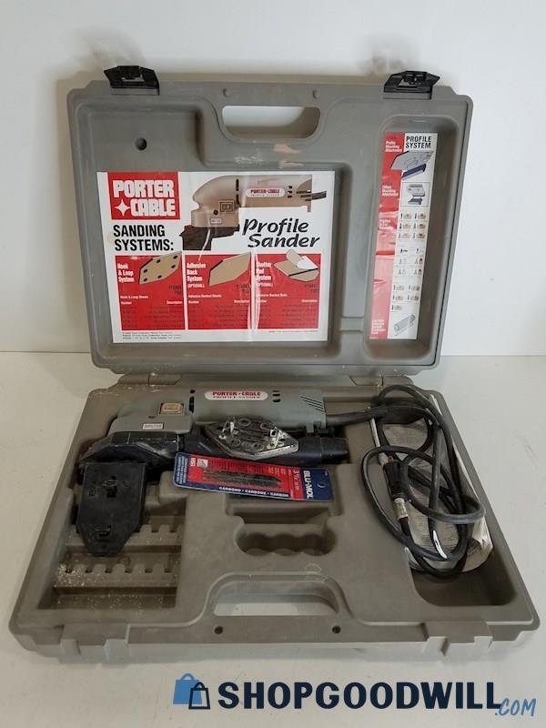 Porter Cable Tools Profile Sander Model 444 W/ Case, Tested 