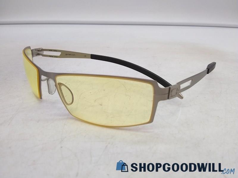 Gunnar Men's Silver Metal Square Frame Yellow Lens Sunglasses 