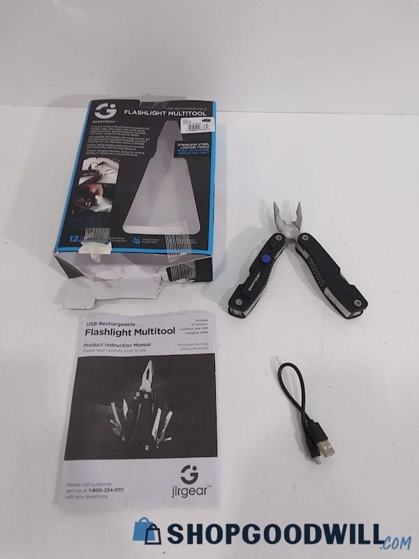 SmartGear USB Rechargeable Flashlight Multitool - Tested Powers On
