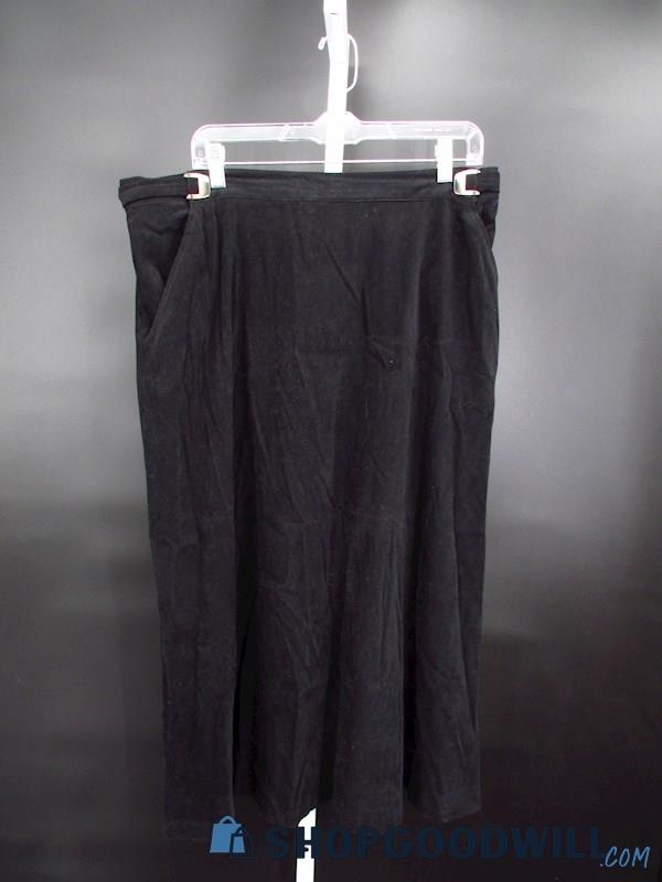 Vintage Bedford Fair Women's Black Knee Length Skirt SZ 18