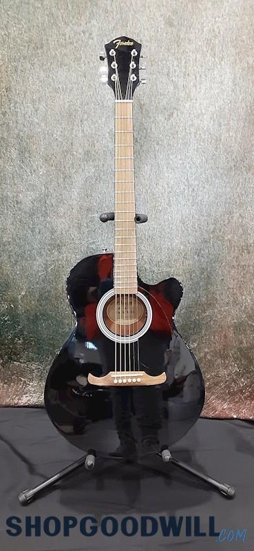 Fender FA-Series FA-135CE Black Electric Acoustic Guitar w/Case SN#CSSF20010499