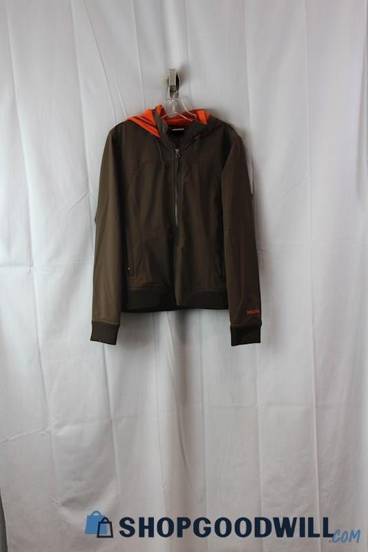 Marmot Men's Brown and Orange Full Zip Softshell Jacket SZ L