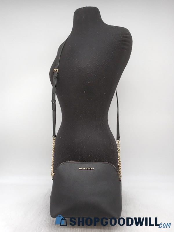 Michael Kors Cindy Black Saffiano Leather Crossbody Small Handbag Purse