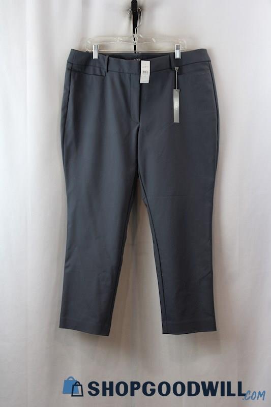NWT LOFT Women's Steel Gray Straight Dress Pants sz 16