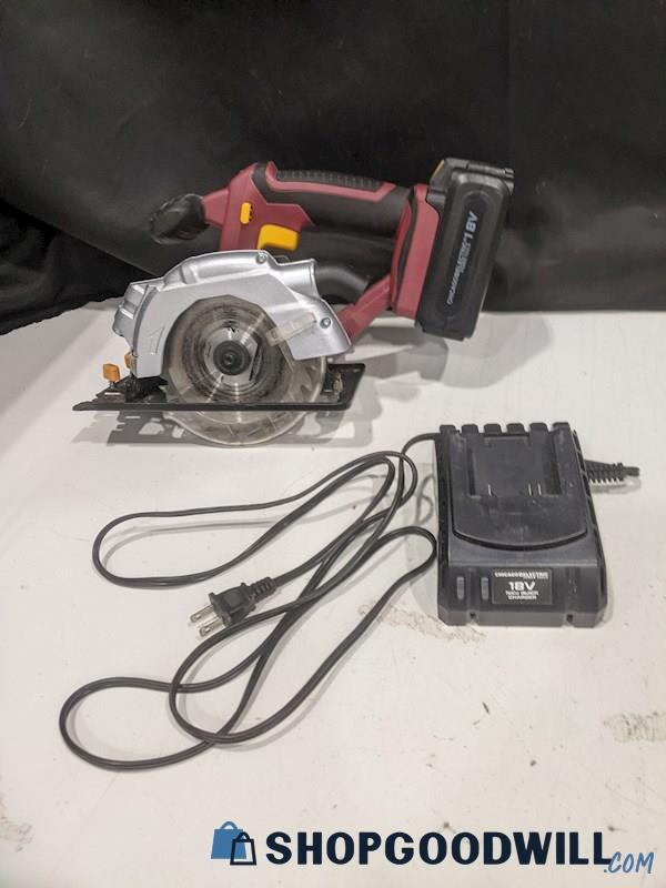 Chicago Electric 18 Volt Cordless 5-1/2 Circular Saw + Charger 