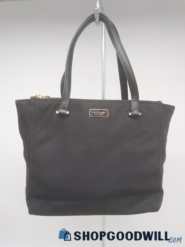 Kate Spade Wilson Black Nylon Snap & Zip Tote Shoulder Bag Handbag Purse