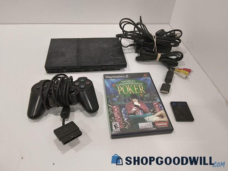 PlayStation 2 Console W/Game, Cords and Controller-powers on
