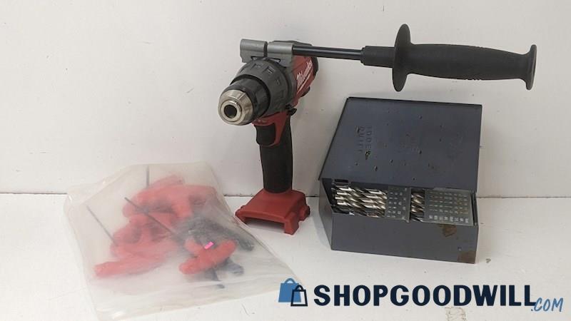 Milwaukee Battery Powered Hammer Drill/Driver Drill Heads Handle Wrenches Tools