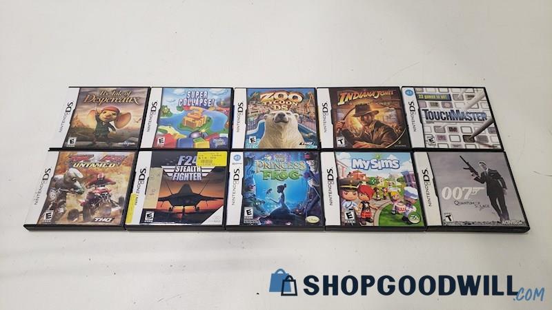 Nintendo DS Video Game Lot of 10 - My Sims, Super Collapse 3, & More!
