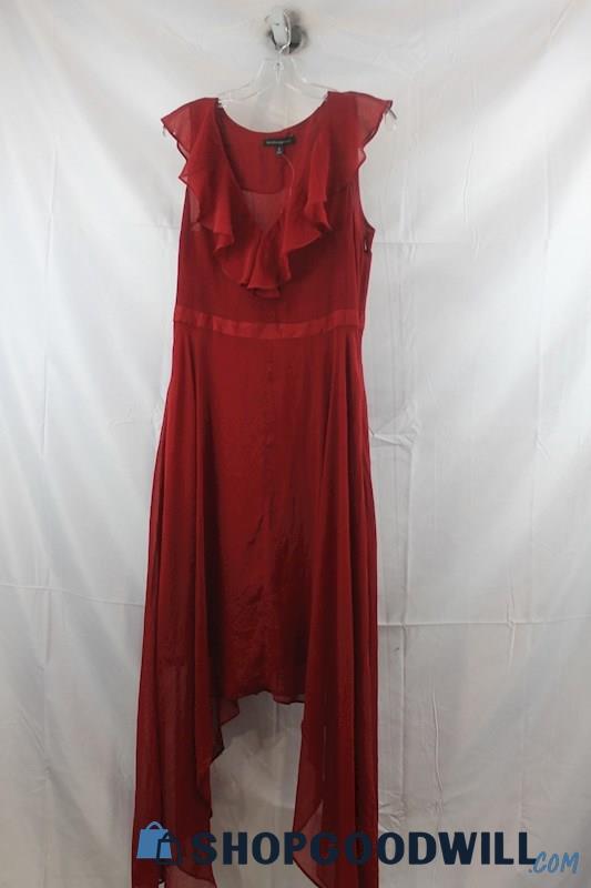 NWT Banana Republic Womens Red Long Chiffon Dress Sz 8