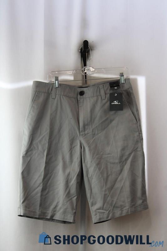 NWT O'Neill Men's Grey Chino Shorts SZ-32