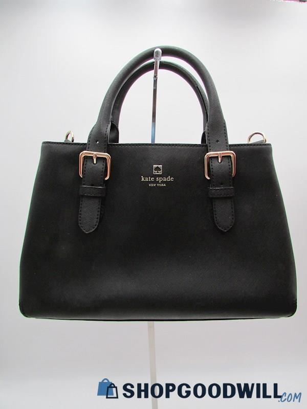 Kate Spade Cove St. Provence Black Saffiano Leather Satchel Handbag Purse