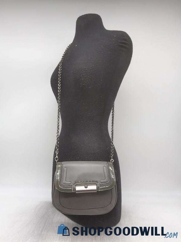 Coach Kristin Spectator Grey Leather Small Crossbody Handbag Purse