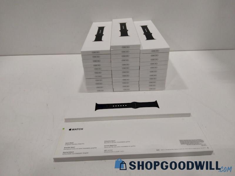 Apple Watch OEM 41mm M/L Sport Band Midnight Color SEALED-Resellers LOT of 36