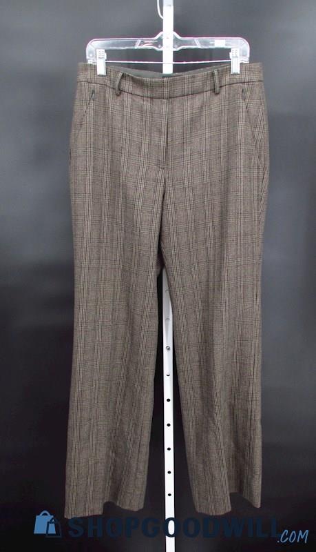 Vintage Carlisle Women's Brown Plaid Dress Pants SZ 8