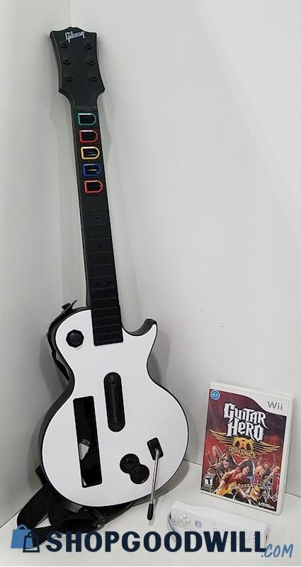  W) Guitar Hero Les Paul Controller w/ Remote & Game For Nintendo Wii