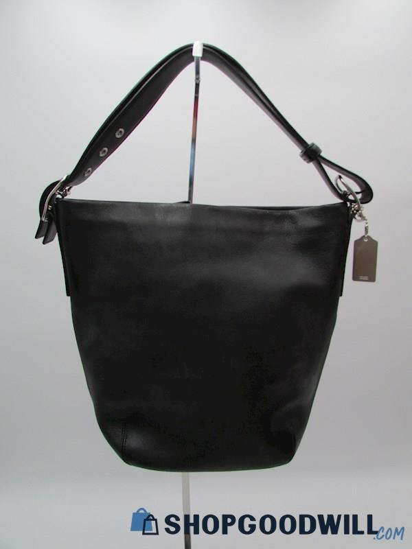 `Coach Maggie Duffle Black Leather Convertible Handbag Purse