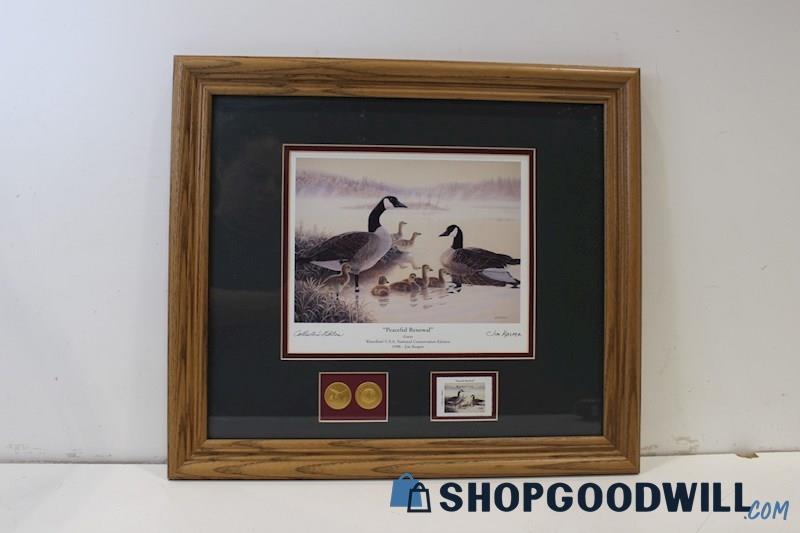'Peaceful Renewal' Framed Goose Collectors Edition Print Unsigned by Jim Kasper