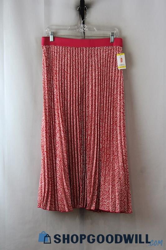NWT Vince Camuto Women's Pink Pleated Midi Skirt sz M