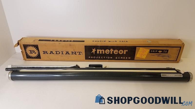 Vtg 1950s Radiant Meteor Projection Screen Approx 43