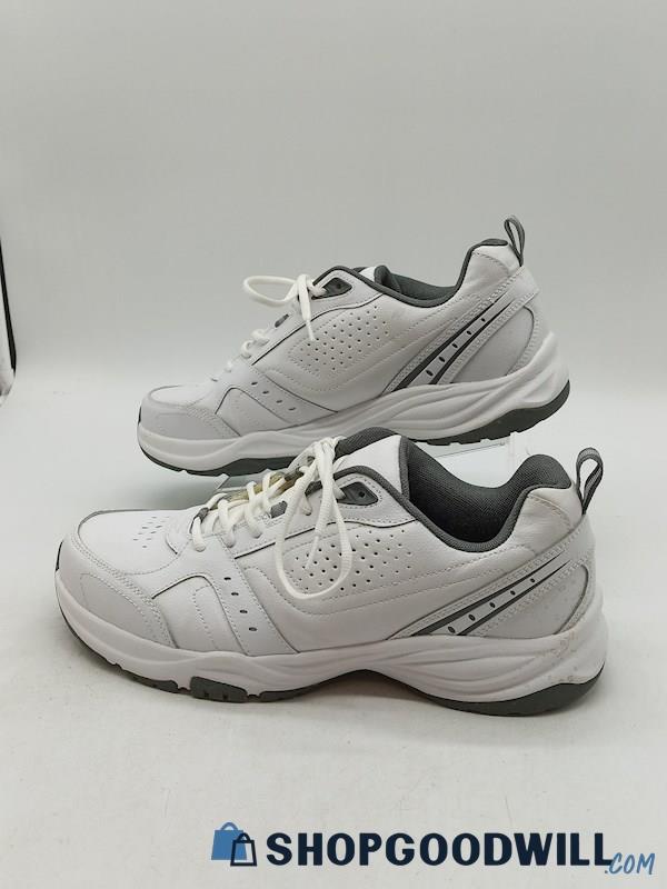 Kirkland Men's White Signature Leather Athletic Shoes, Size 12