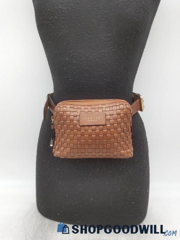 Radley London Brown Woven Leather Small Belt Bag Handbag Purse