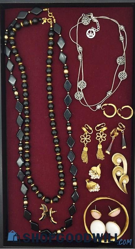 Collection Of CROWN TRIFARI & TRIFARI Costume Jewelry 