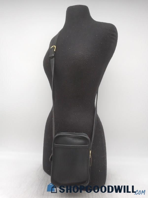 Authentic Vintage Coach Kit Black Leather Mini Crossbody Handbag Purse