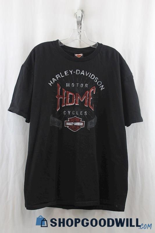 Harley-Davidson Mens Black Graphic Shirt Sz 2XL