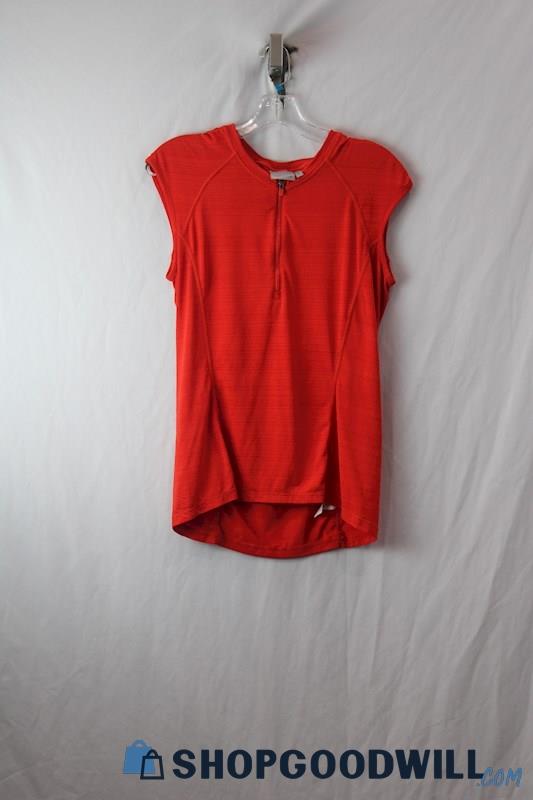 Athleta Women's Red Sleeveless Full Zip Sweater SZ-M
