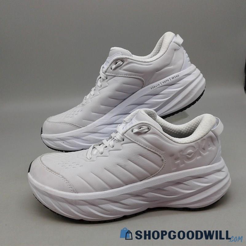 HOKA Women's Bondi White Athletic Running Sneakers Sz 7.5
