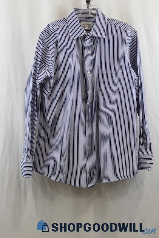 Tommy Bahama Men's Blue/White Stripe Cotton Button-Up Shirt SZ M 