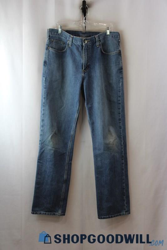 Carhartt Men's Blue Straight Jeans sz 34x34