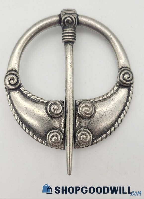 TINN-PER Norway Pewter Vintage Brooch 