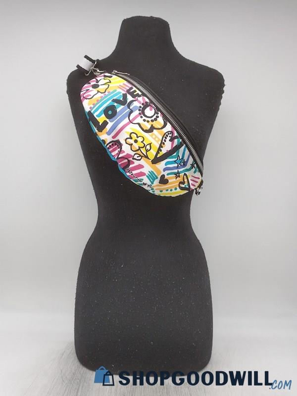 Brighton Multicolor Graffiti Print Polyester Belt Bag Handbag Purse