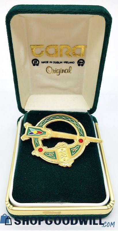 Tara-Made In Ireland Enamel Penannular Cloak Pin - In Original Box 