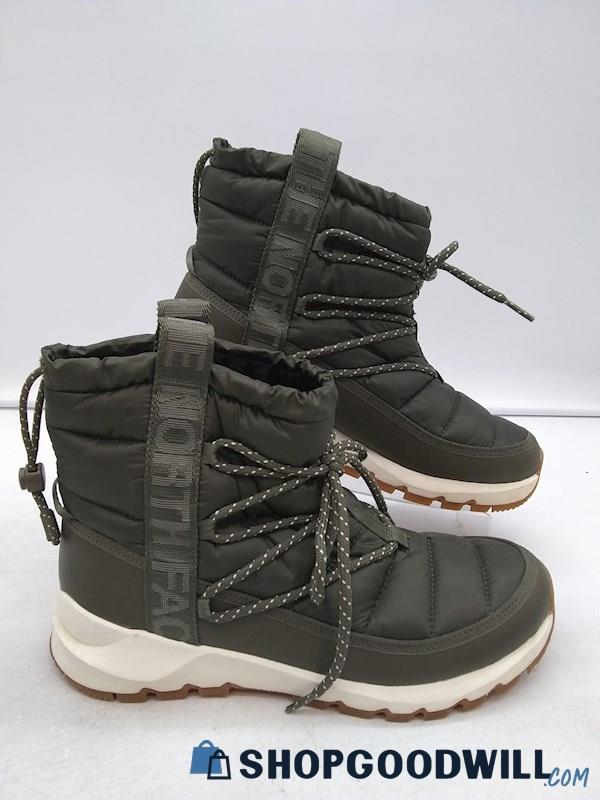 The North Face Women's Green 'Thermoball' Lace Up Snow Booties SZ 9
