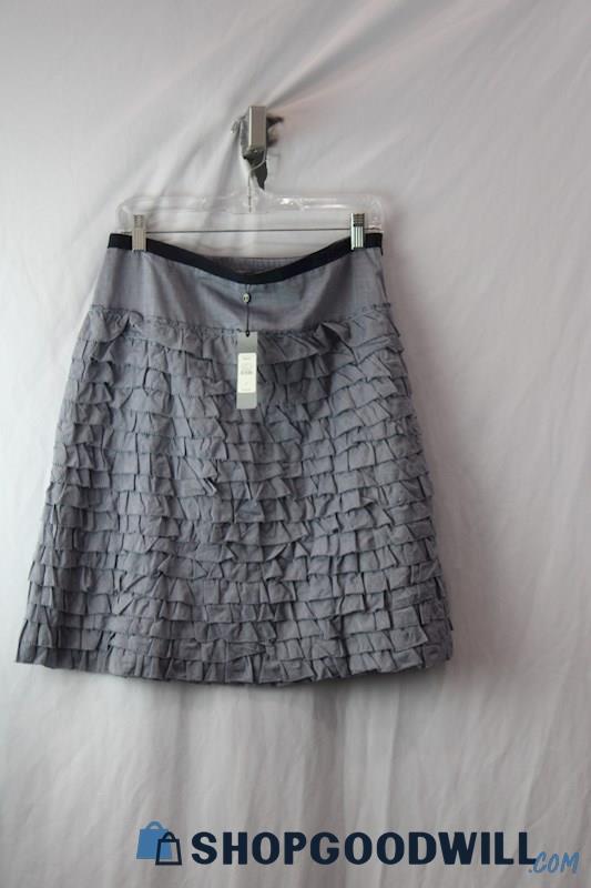 NWT Talbots Women's Gray Ruffled Skirt SZ-6
