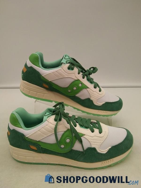 Saucony Men's Green/ White 'Shadow 5000' Lace Up Athletic Sneakers SZ 8.5