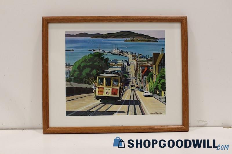 'Hyde Street Cable Car' Framed San Francisco Art Print Unsigned Amado Gonzalez