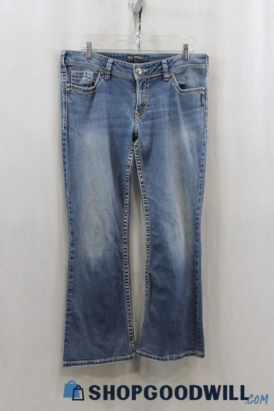 Silver Jeans Womens Blue Washed Bootcut Jeans Sz 33x30