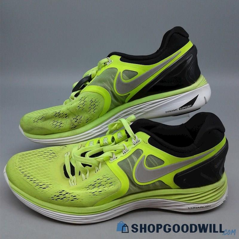 Nike Men's Lunar Eclipse 4 Neon Yellow & Black Athletic Sneakers SZ 10