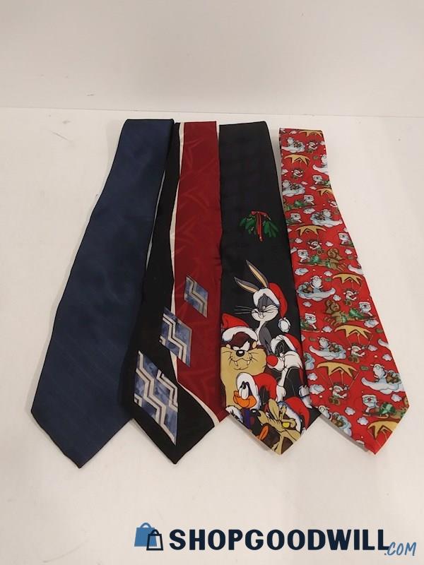 Assorted Ties Men Accessories Looney Tunes Holidays Blue Red RBM Oscar 