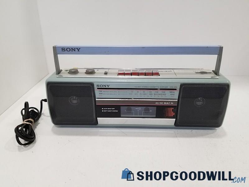 Sony CFS-210 Sound Rider FM/AM Stereo Cassette-Corder *TESTED*