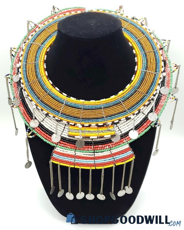 MAASAI Tribal African Bead Collar Necklaces (3)