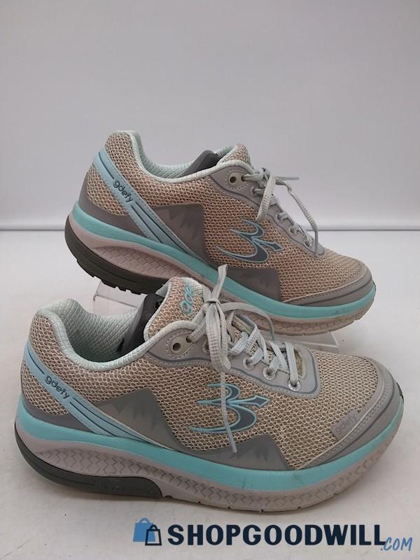 Gravity Defyer Women's Grey 'Mighty Walk' Lace Up Athletic Shoes SZ 8