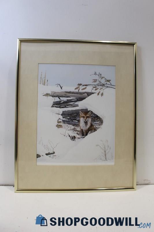 'The Fox Den' Framed Painting Art Print Signed by Harlan Zieska #375/700