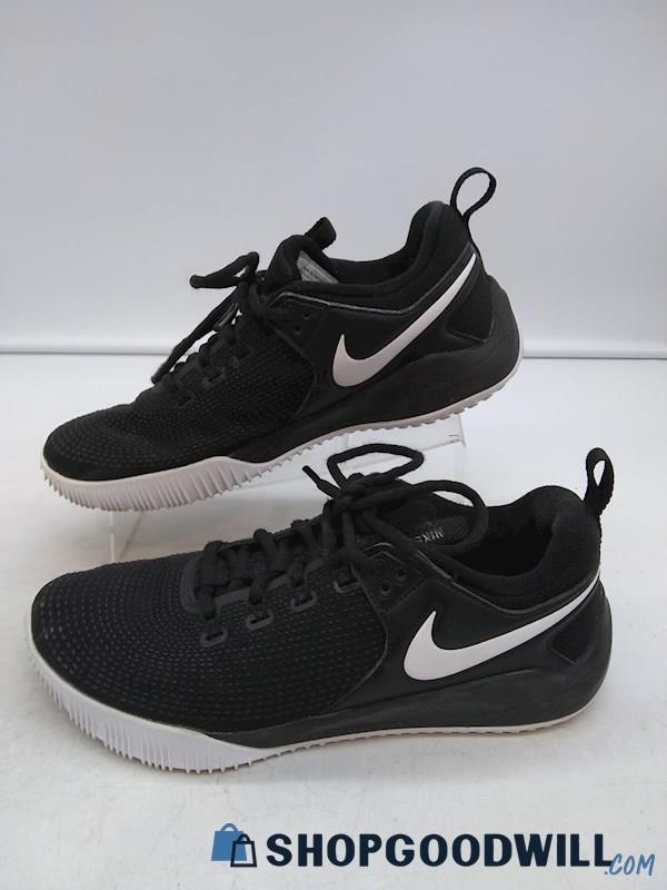 Nike Women’s Black/ White 'Zoom Hyperace 2' Lace Up Volleyball Shoes SZ 9
