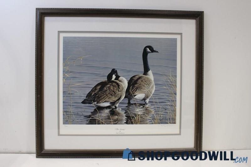 Neal Anderson Signed Framed 'The Sentry' Goose Painting Print #712/2000