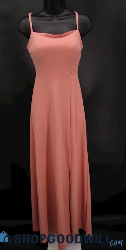 Birdy Grey Women's Pink Straight Across Empire Waist Formal Gown SZ XS
